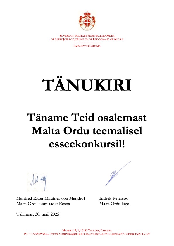 Malta Ordu essekonkurss “Miljon head tegu”