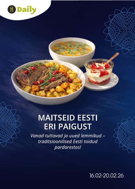 Daily koolisööklates on Eesti teemapäevad 16.-20.02.2026