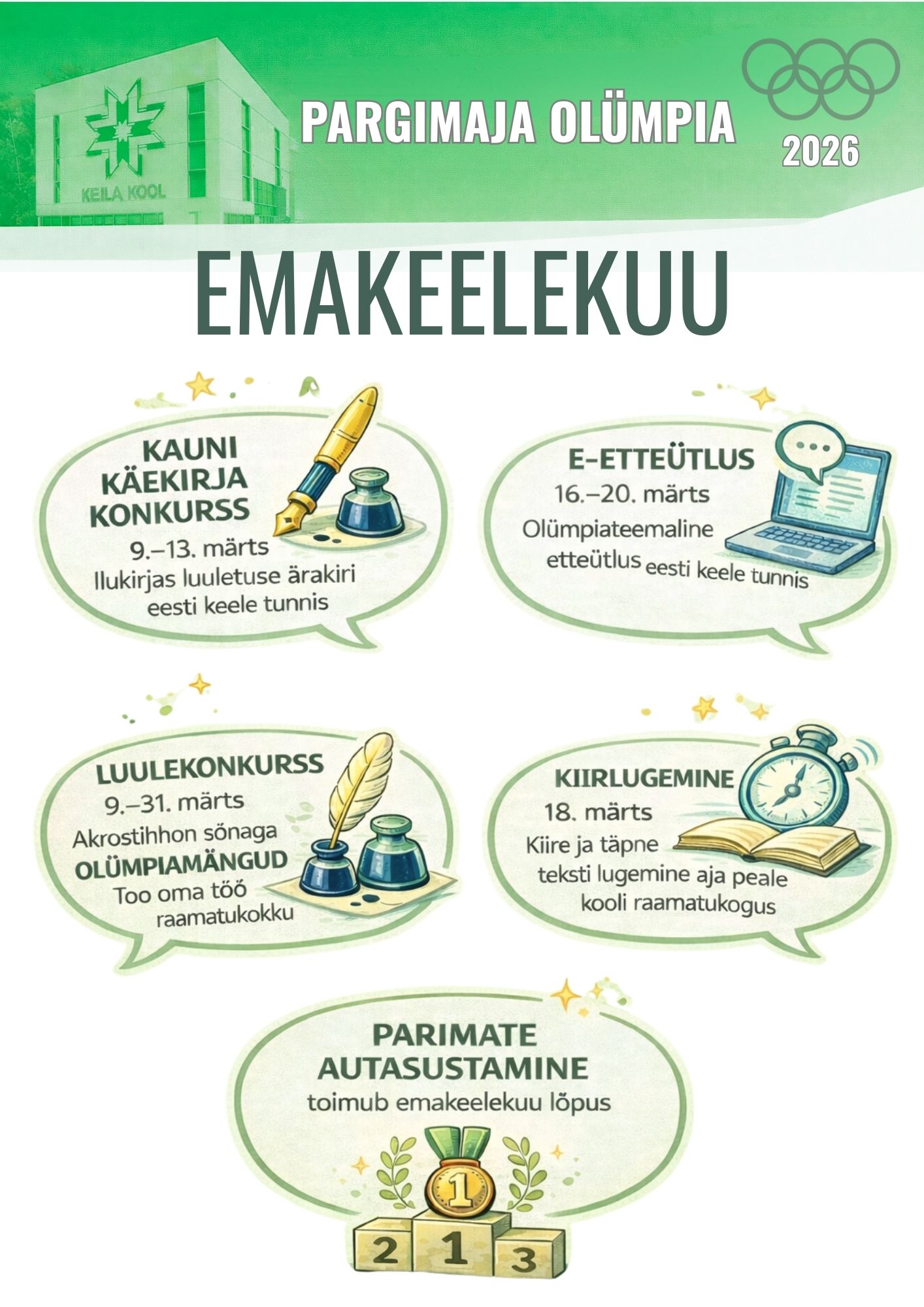 Pargimaja emakeelekuu olümpia vaimus